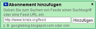 RSS-Feed abonnieren