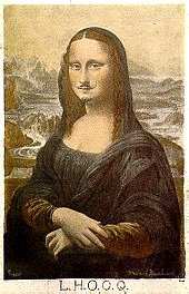 Das Schöne gestern. Marcel Duchamp: LHOOQ. 1919.